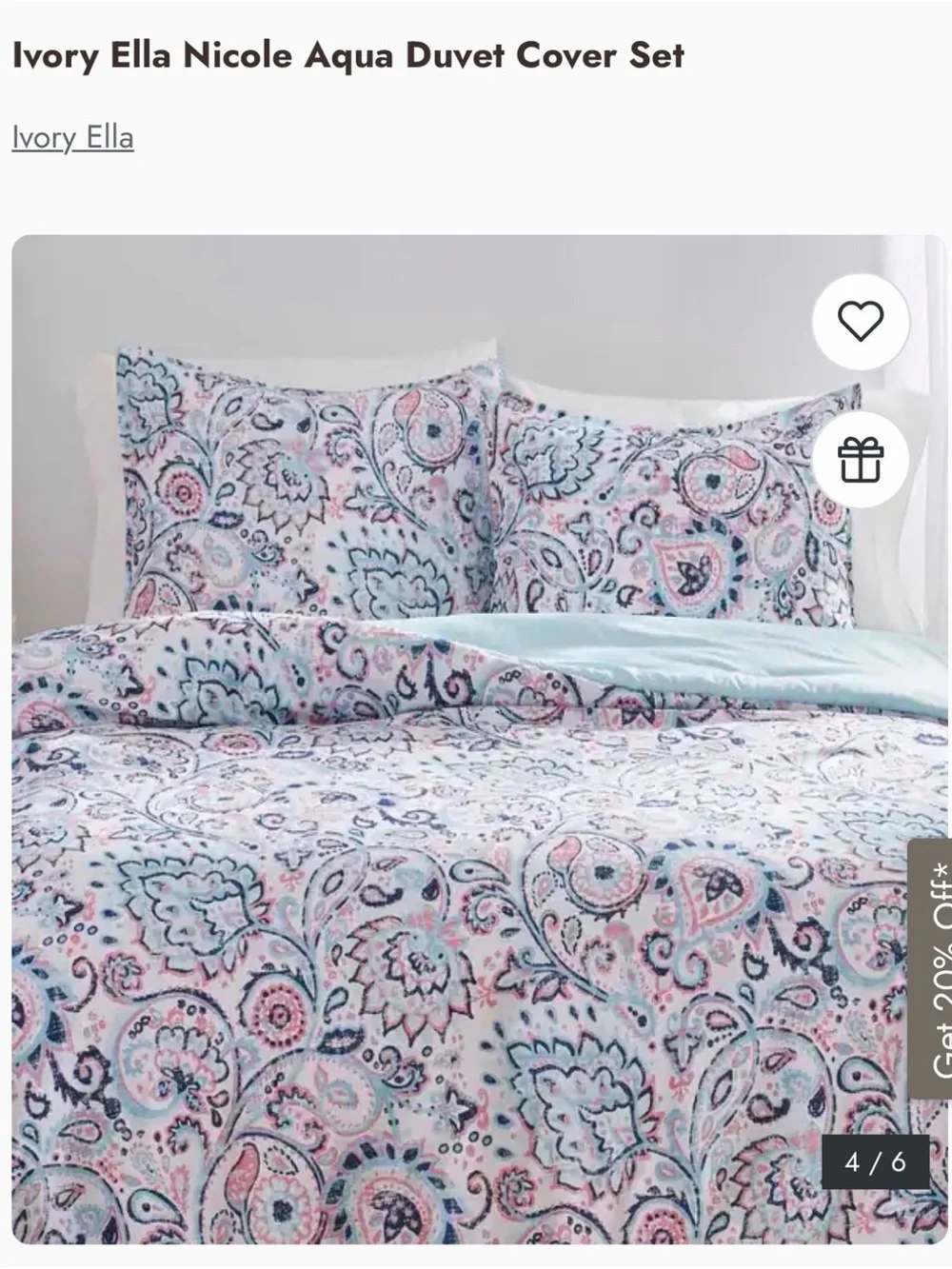 Ella Paisley Pink & Blue Comforter- TWIN